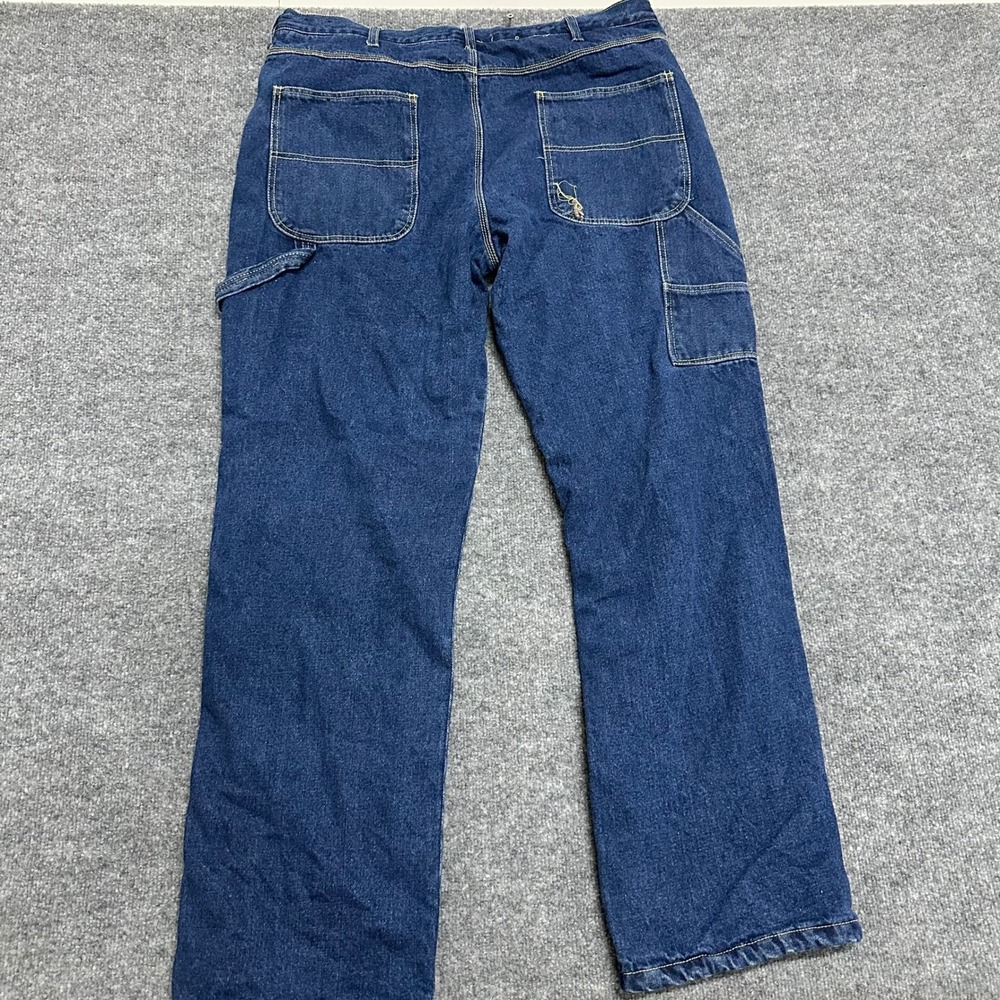 Crossfire Carpenter Jeans Mens Size 40x34 Blue Fleece Lined Denim Work Utility